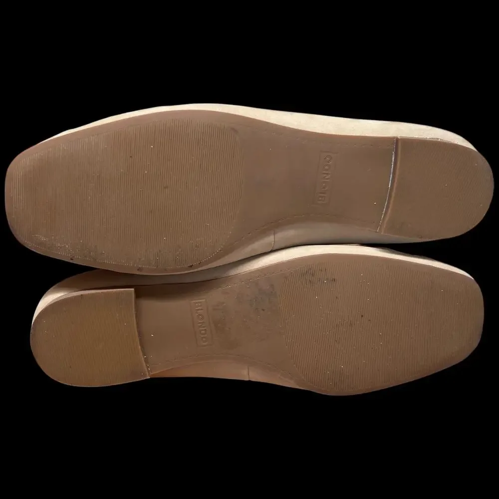 BLONDO Jannet J.Jill Women's 7 Sand Flats Ballet Leather Water Resistant Comfort